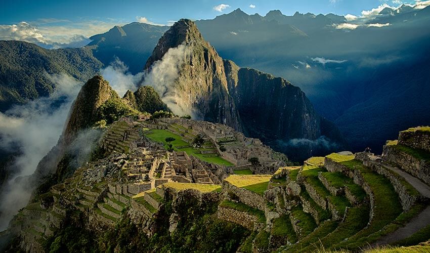 Majestic mountain landscape, Machu Picchu, Peru