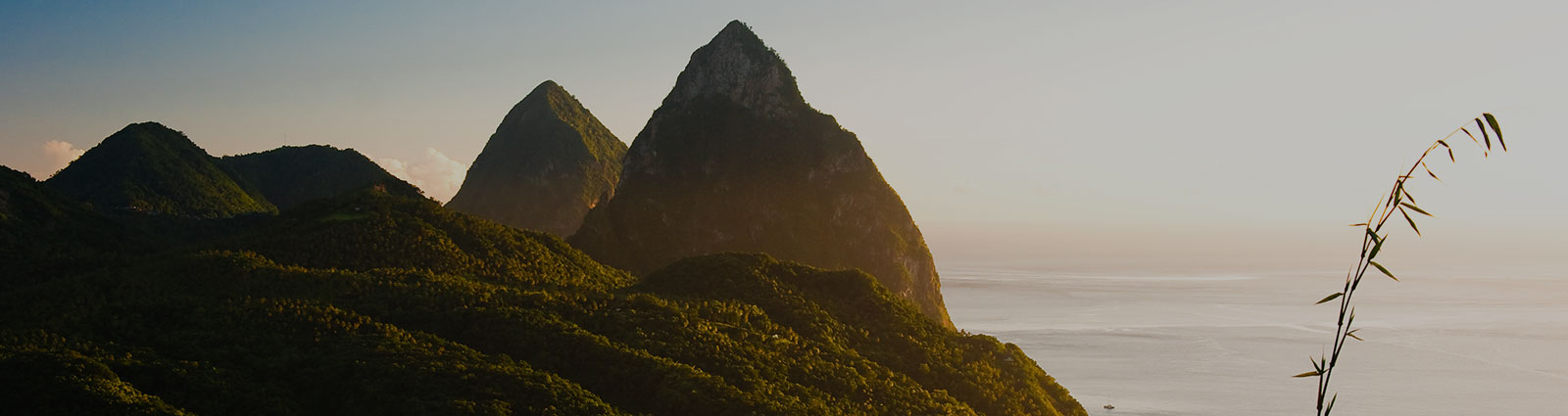 The UNESCO World Heritage Pitons, Soufriere, Saint Lucia.