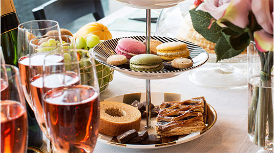 Tray of desserts