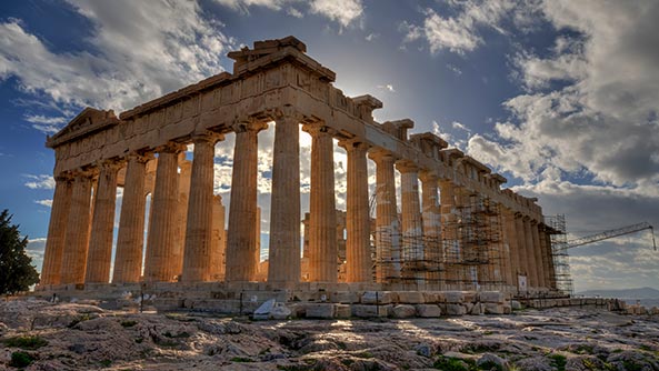 Parthenon in Acropolis of Athens Greece