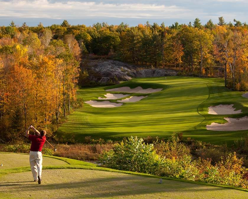 Man driving off the tee